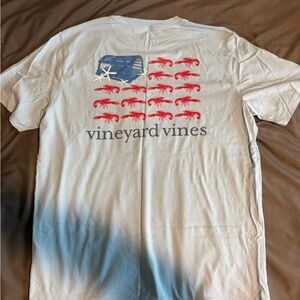 Vineyard Vines White Tee with Red Lobster Design
